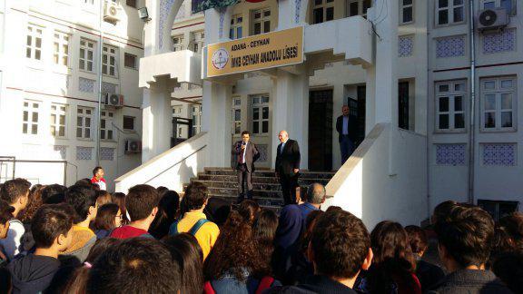 İlçe Milli Eğitim Müdürümüz Serkan Topbaş’tan, İMKB Ceyhan Anadolu Lisesi’ne Ziyaret