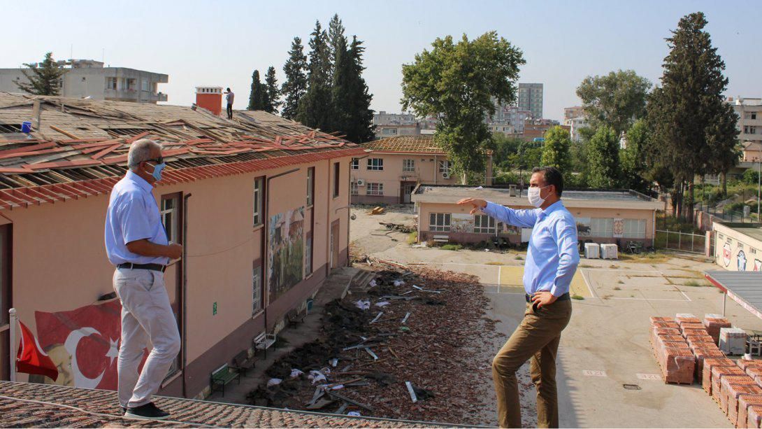 Ceyhan Anadolu Lise'mizin Çatısı ve Elektrik Altyapısı Yeniliyor